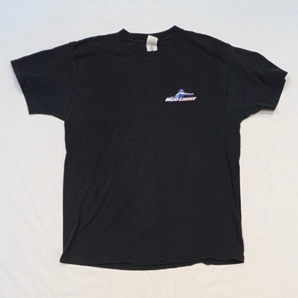 Fruit of the Loom Bud Light Cowboy Up Graphic T-Shirt Black XL Men's